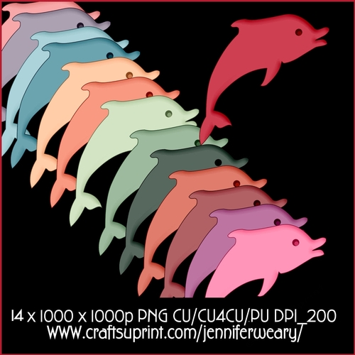 Succulants Bright Dolphins 