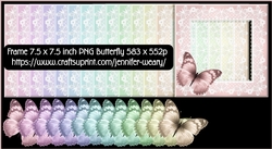 Lace Butterfly Frames-Candy Floss