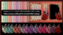 Rose Frames & Butterflies-Valentine