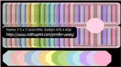Frame & Badge set Square-Easter Morn
