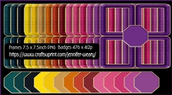 Frame & Badge set Square-Exotic