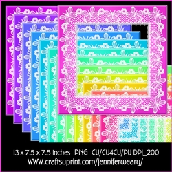 Butterfly Lace Frames-Neon Rainbow