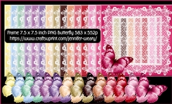 Lace Butterfly Frames Sweet