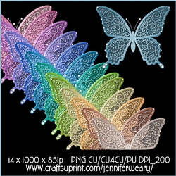 Glittering Butterfly Pearls-Cute