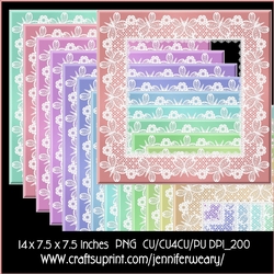 Butterfly Lace Frames-Candy Floss b