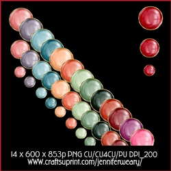 3 Pearls Gold Borders-succulants Bright