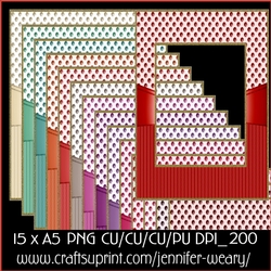 Dots & Stripes A5 Frames-valentine