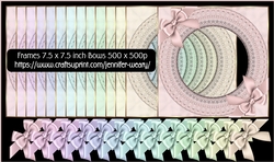 Pattern Lace Frames & Bows-Candy Floss