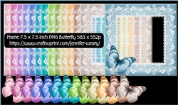 Lace Butterfly Frames & Butterflies-Cute