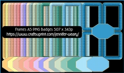 Frame & Badge Set A5-Tranquil Days