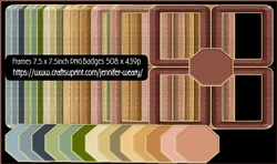 Frame & Badge Set Square-Beige
