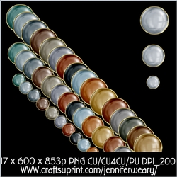 3 Pearls with borders-Metal