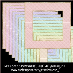 Padded Frames with Snowflakes-Candy Floss