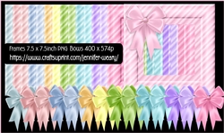 Striped Frames & Bows-Easter Morn