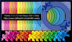 Pattern Lace Frames & Bows-Colorful