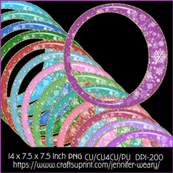 Snow Flake Round Frames-Christmas Wishes