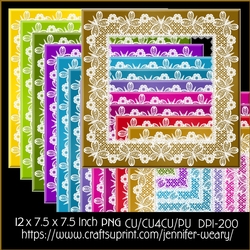 Butterly Lace Frames -Merry & Bright