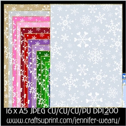Snowflake A5 Backgrounds-Christmas Time