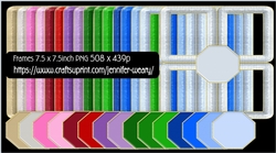 Frame Badge Set Square-Christmas Time