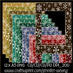 Snowflake A5 Frames-Christmas Joy