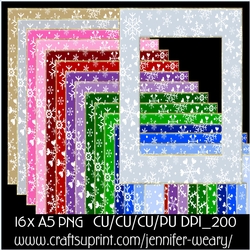 Snowflake A5 Frames-Christmas Time