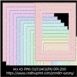 20 Candy Floss A5 Frames 12