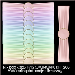 Ribbon Wraps with Brads-Candy Floss