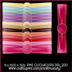 Ribbon Wraps with Brads-Sweet