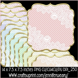 dots n Lace Mats-Candy floss