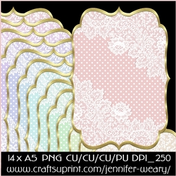 Dots n Lace A5 Mats-Candy Floss