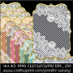 Dots n Lace A5 Mats-Cozy