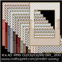 Dots Stripes A5 Frames-Dusty