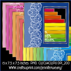 Lace n Stripped Frames-Colorful