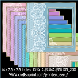 Lace n Stripped Frames-Cute