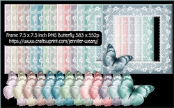 Lace Butterfly Frames-Succulants