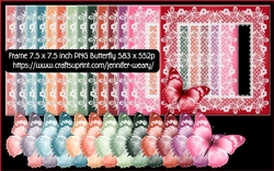 Lace Butterfly Frames-Succulants Bright