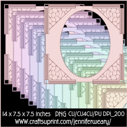 Laced Corner Frames-Candy Floss