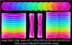 Ribbon Wrap Set-Neon Rainbow