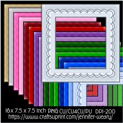 Weaved Shell Edge Frames-Christmas Time
