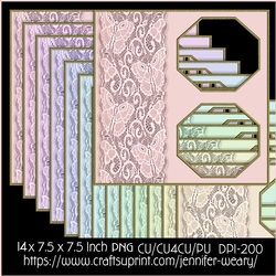 Butterfly Octogon Side Borders-Candy floss