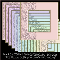butterfly Side Border Frames-Candy Floss
