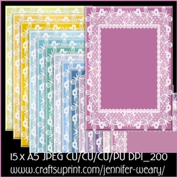 Butterfly Lace Backgrounds A5-Romantic