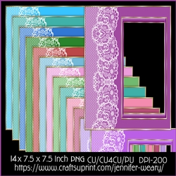 Lace n Stripped A5 Frames-Christmas Wishes