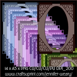Laced Corner A5 Frames-Lavender fields