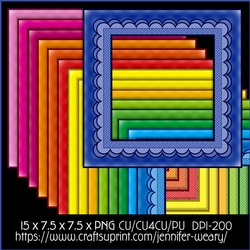 Weaved Shell Edged Frames-Colorful