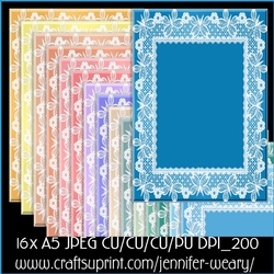 Butterfly lace Backgrounds A5-Tranquil Days