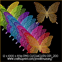 Glittering Butterfly Pearls-Merry Bright