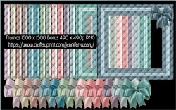 Padded Frames with Bows Square Set-Succulants