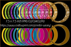 Snowflake Plain Round Frames-Merry Bright