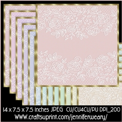 White Lace with Roses Backgrounds-Candy Floss